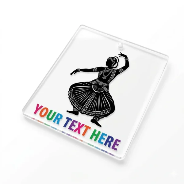 Personalized Acrylic Car Hanging with Indian Art