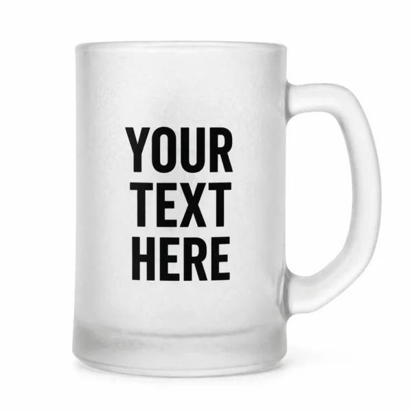 Custom Printed Frosted Glass Beer Mug