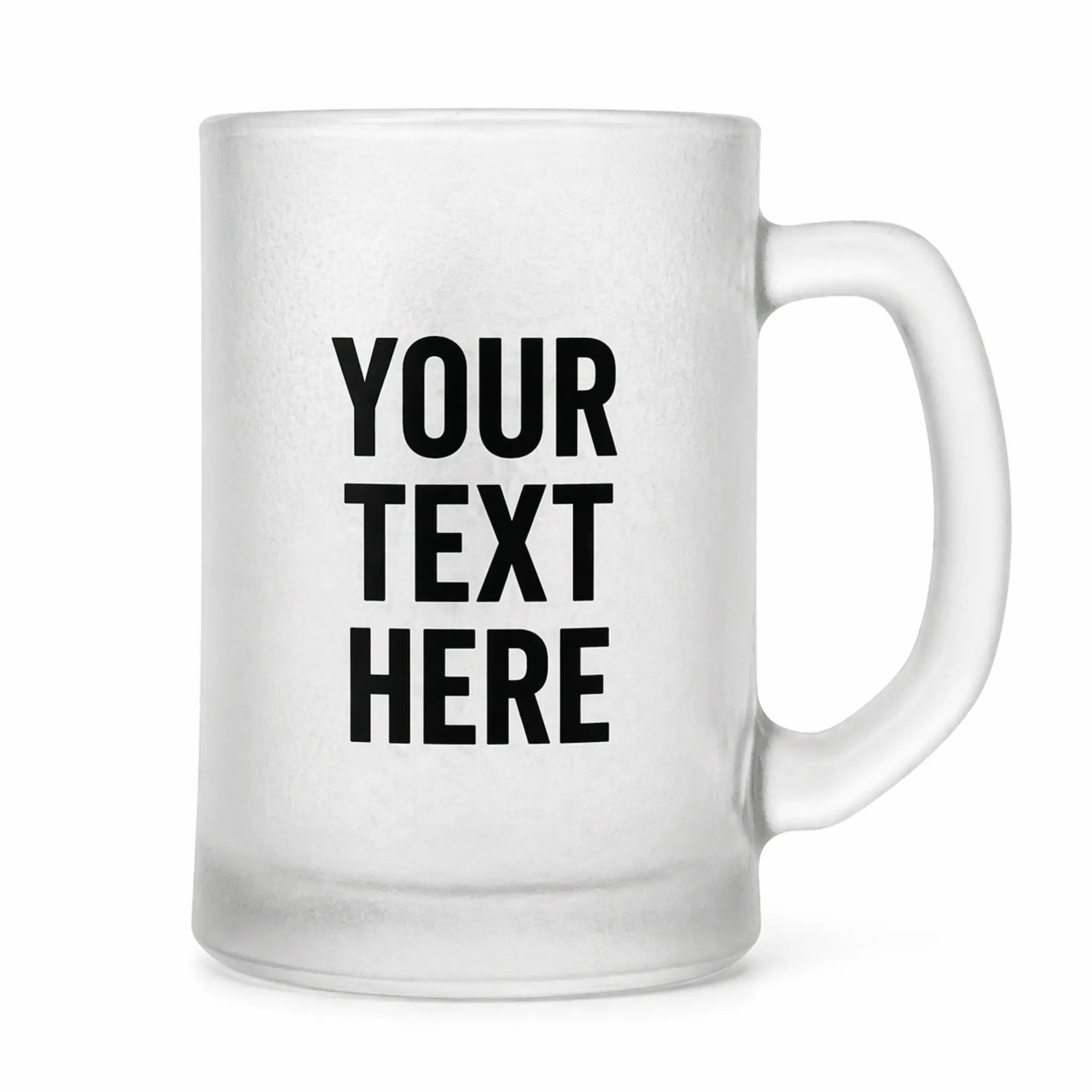 Custom Printed Frosted Glass Beer Mug