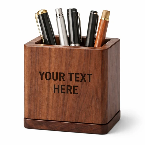 Personalized Wooden Pen Stands with Engraving