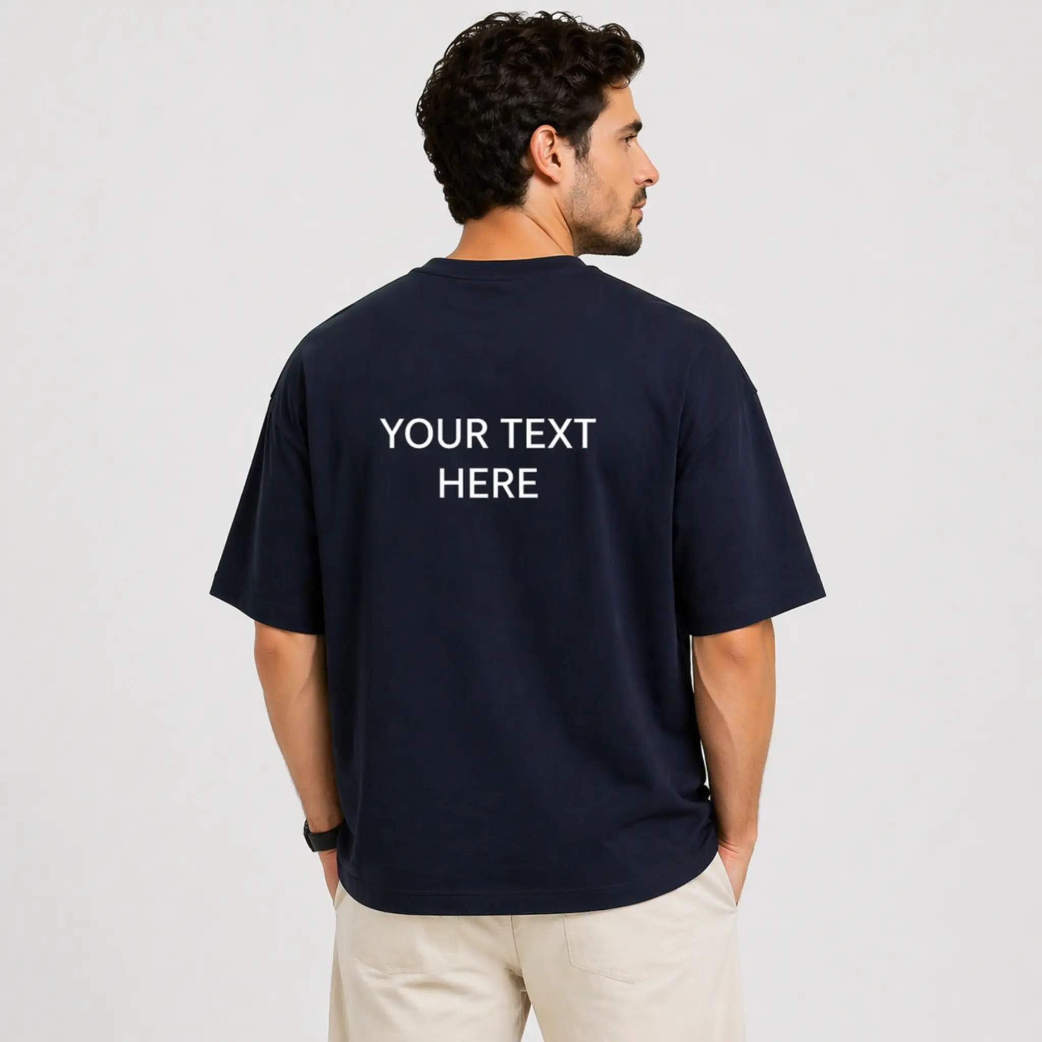 Men's Oversized Drop-Shoulder Custom T-Shirt